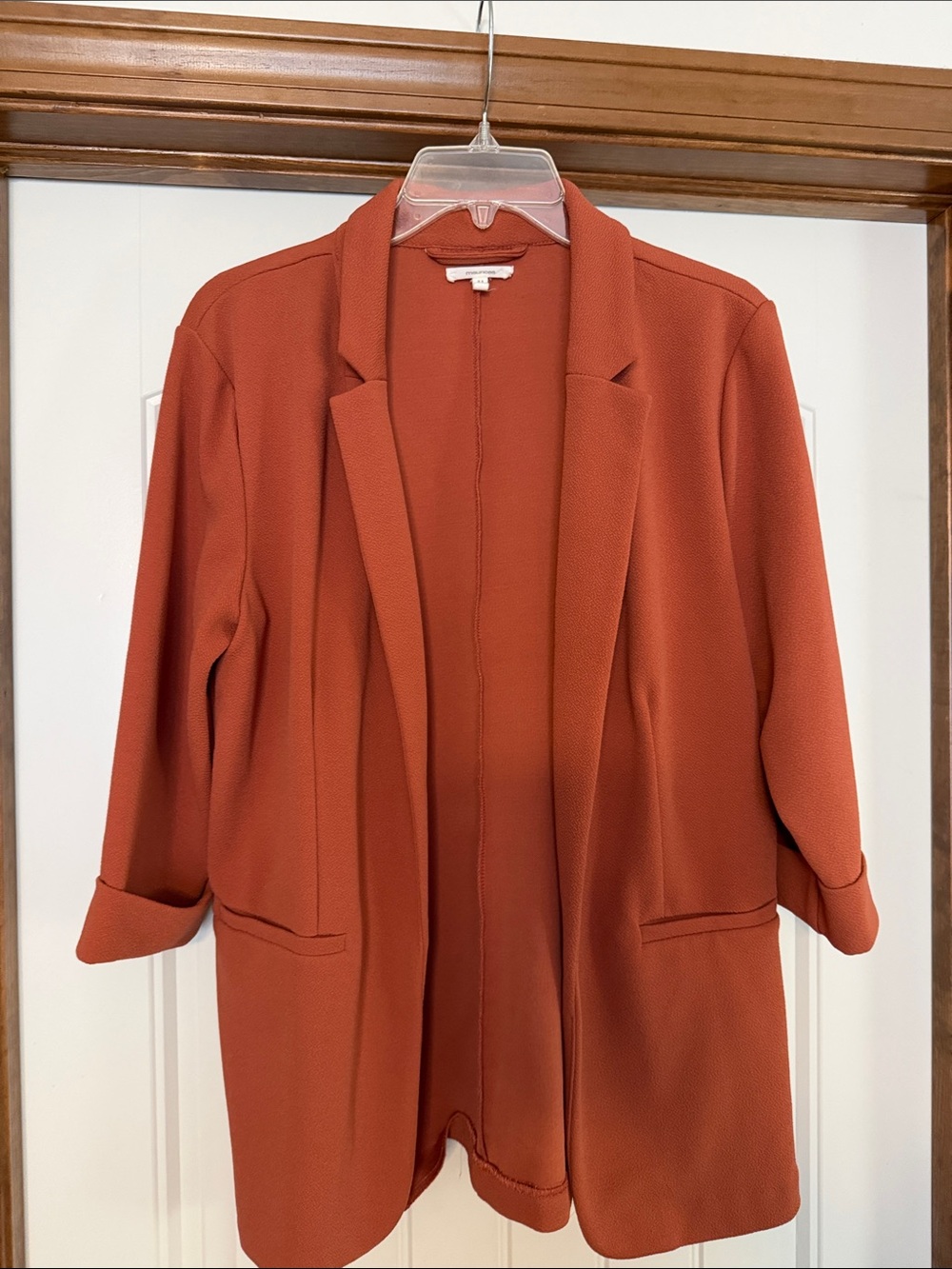 Maurices Terracotta Open-Front Blazer